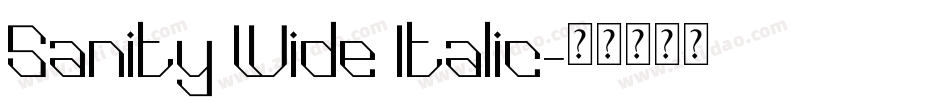 Sanity Wide Italic字体转换